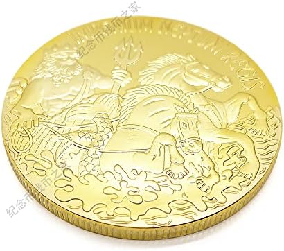 Neptunski medaljon mornar posada sretni novčić Roman Poseidon Seahorse Trident Neptun Coin