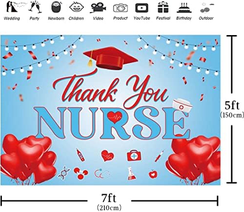 Pozadina hvala medicinskoj sestri natpis tjedna medicinskih sestara 7.55 Stopa crveno-plava pozadina za maturalnu fotografiju medicinskih