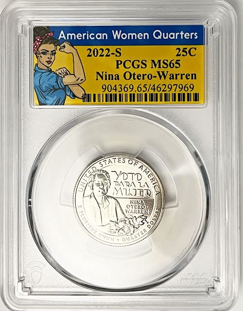 2022 s Bu američke žene četvrtine Nina Otero-Warren Quarter MS 65 Rosie Label PCGS
