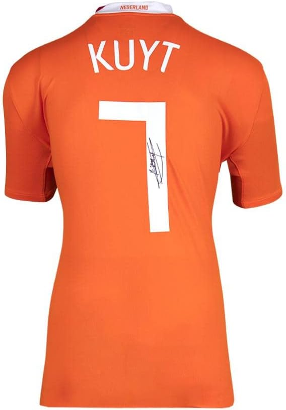 Dirk Kuyt potpisao Nizozemsku košulju - 2008-2010, dom, broj 7 Autogram - Autografirani nogometni dresovi