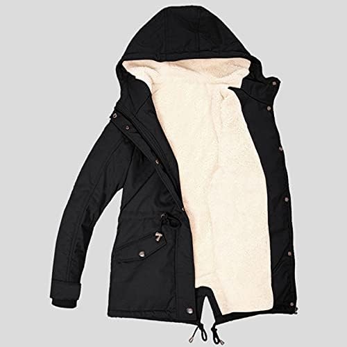 Ženske zimske parke jakne parka lažnog kaputa plišana jakna s kapuljačama s kapuljača Zip up casual vanjska odjeća s džepom