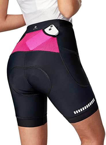 Heathyoga ženske 4D podstavljene biciklističke kratke hlače s džepovima jastuka biciklističkih kratkih hlača Žene biciklističke kratke