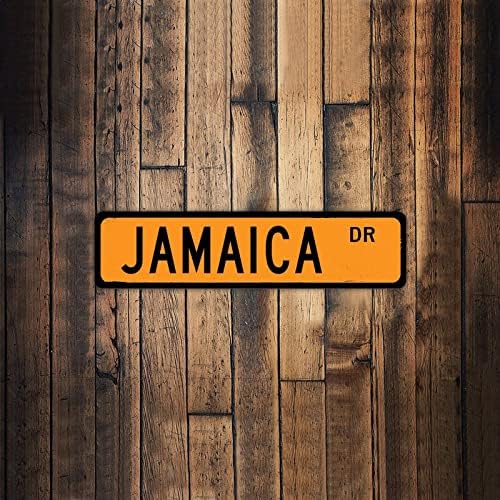 Jamaica Country Street Sign Personalizirao je vaš grad Vintage aluminijski znak Jamaica Dr. State Sign za seoske kuće Trijem Trgovina