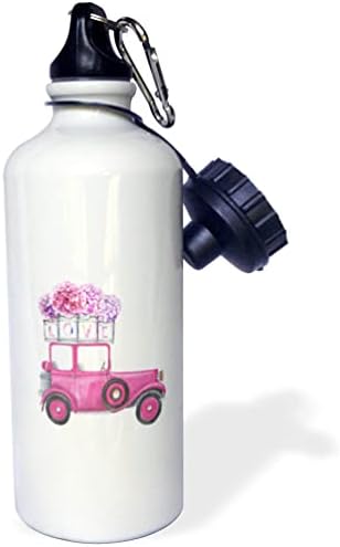 3Drose Pretty Pink Car s ljubavnim kantama koje drže ružičastu i ljubičastu. - Boce s vodom