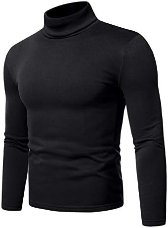 Zdfer muške kornjače za pulover, dukserice dugih rukava čvrste košulje u boji istegnute tanke fit dno donning gornji džemper za muškarce