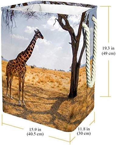 Nehomerna žirafa jede s drveta 300 inča Oksford PVC vodootporna košara za odjeću velika košara za rublje za deke igračke za odjeću
