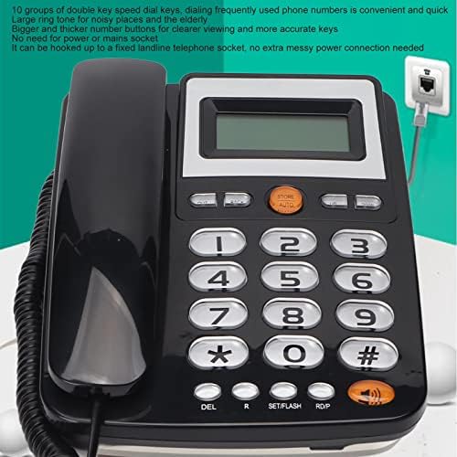 Telefon s velikim gumbom, telefon s lakiranjem za brzo biranje, LCD zaslon s pozadinskim osvjetljenjem, besplatni pozivi, podesiva