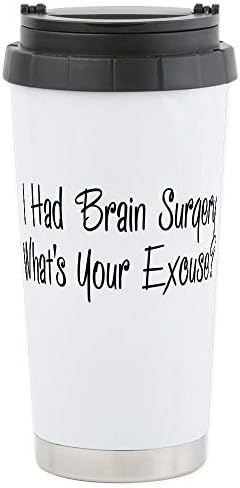 CAFEPRESS imao sam kirurgiju mozga, što je vaš izgovor putničke šalice nehrđajućeg čelika, izolirana 20 oz. Kava za kavu