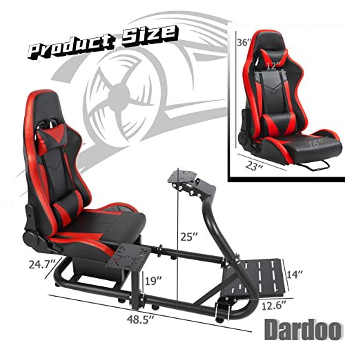 Igra sjedala u kokpitu utrke simulator Dardoo crveno, podesiva, rama i sjedalo je pogodno za pričvršćivanje volan Logitech G25 G27