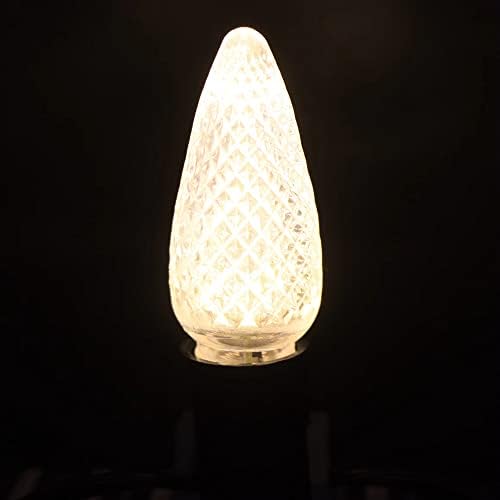 25 pakiranja utičnica s fasetiranim božićnim lampicama 99 blagdanski Ukrasi LED žarulja Božićni dekor za unutarnju i vanjsku upotrebu