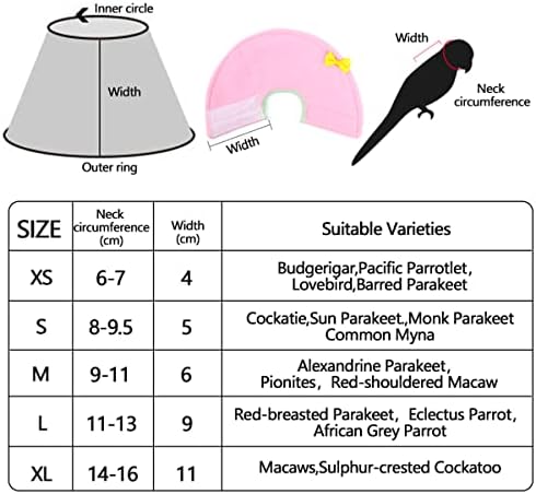 ZJWP podesivi konusni ovratnik ptičjeg papiga, ovratnik za oporavak od ptičjeg zalogaja, pomažu u zacjeljivanju rana