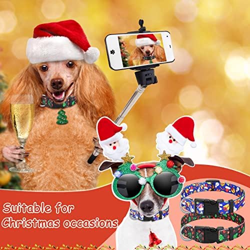 6 PCS božićni pseći ovratnici odmor za kućne ogrlice Smiješne ovratnike Podesivi pseći ogrlice udobne osnovne ogrlice za pse s plastičnom