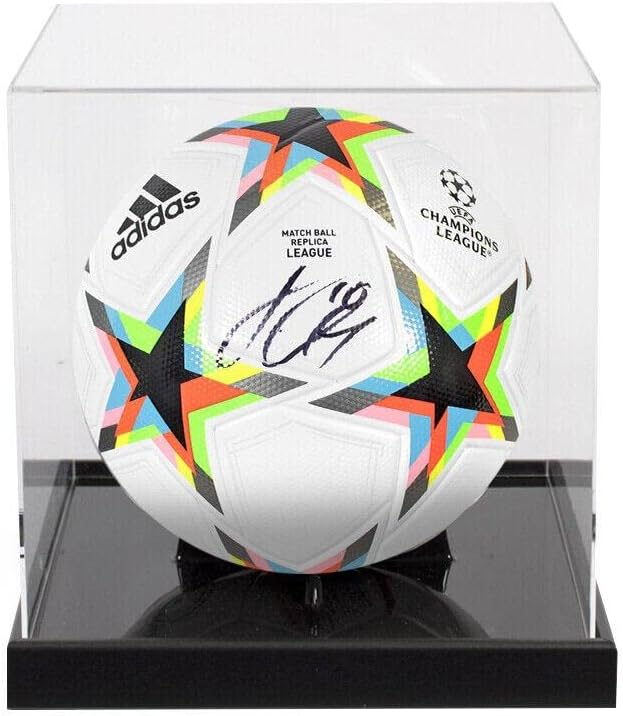 Jack Grealish potpisao je nogomet Lige prvaka - u slučaju akrilnog prikaza - nogometni nogomet s autogramima