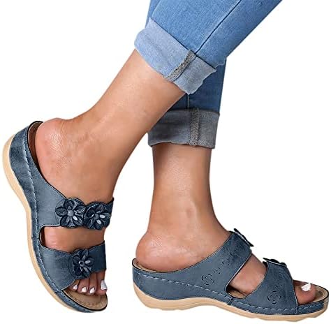 Yhiwu sandale žene Drvane ljetne ortopedske sandale s lukom za prozračnu plažu sandale sandale klina