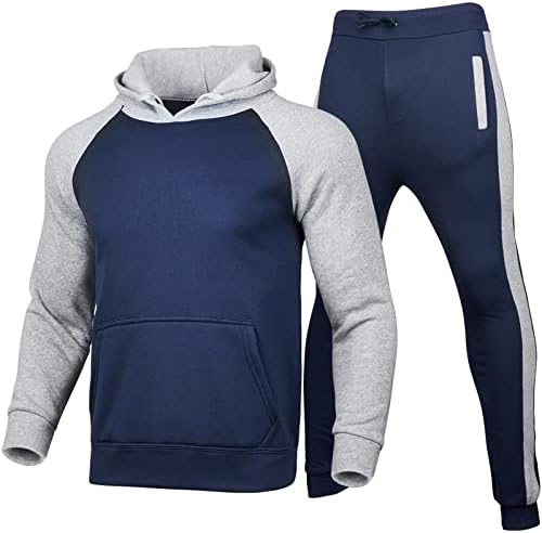 Muški znojnice s 2 komada staze sporta Sport Wear Athletic Outfits Set Hoodie +Jogger Sweatpants odijelo