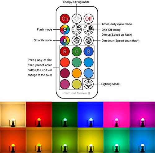 LED svjetiljka za promjenu boje, ekvivalent 40 vata, 450lm, topla bijela 2700K, 5 vata, 926 s vijčanim postoljem, reflektorska svjetiljka-12