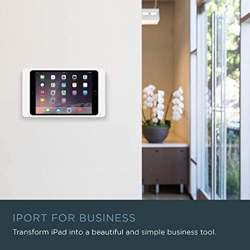 Iport luxe futrola iPad futrola i luksuzna zidna postavka iPad zidni nosač - bijelo - kompatibilan s iPadom 10.2 9. gen i iPad 10.2