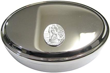 Kiola dizajnira srebrno tonirani ovalni svetac Christopher Oval Trinet Box