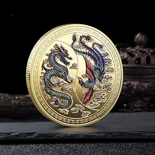 2021. Kineski tradicionalni povoljni zmaj i Phoenix News Zlatni prigodni prigodni novčić