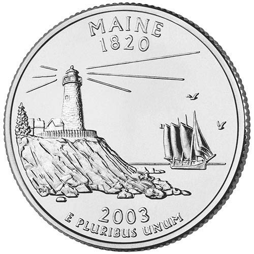 2003. P Bu Maine State Quarter Choice Unculided US metvica