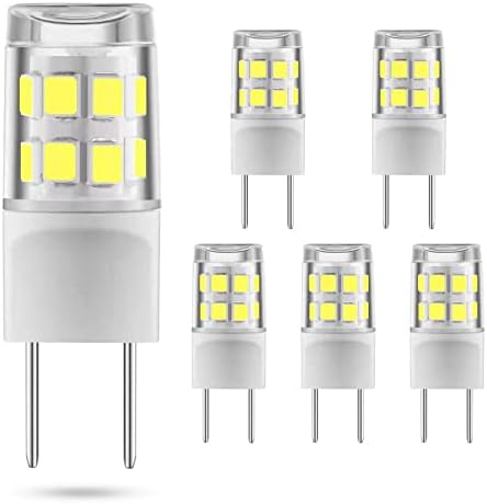LED svjetiljka od 98 6 kom 2 vata, ekvivalent halogena od 25 vata, bijelo svjetlo od 98 6000 K, prozirna ljuska, Dvopolna baza, bez