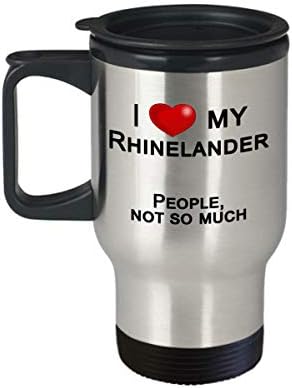 Rhinelander zec za putničke šalice, poklon za ljubavnika zeca - volim zečeve, a ne ljude
