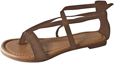 Žene klizne papuče Ljetne papuče remen ravne cipele okretne sandale rimske ženske plaže na plaži križanje ženske casual cipele cipele