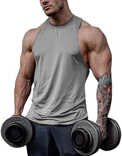 Muški pamučni trening tenk vrhovi suha fit teretana za bodybuilding trening fitness mišića bez rukava bez rukava