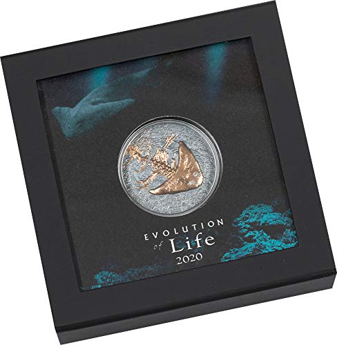 2020. de Evolucija života Powercoin Diplocaulus 1 Oz Silver Coin 500 Togog Mongolia 2020 Antique Finish