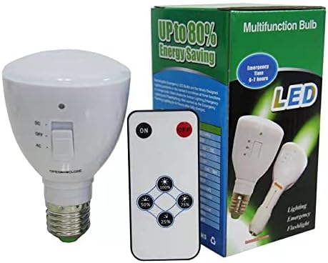 LED 5-vatna punjiva žarulja u nuždi s podesivim daljinskim upravljačem, punjiva uvlačiva žarulja na baterije na baterije za sigurnosno