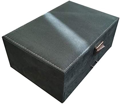 QTT kutije za nakit 2 sloja s ladicama nakit prsa flanela Velikog kapaciteta kutija za skladištenje nakita za naušnice Ogrlice Ogrlice