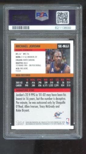 2002-03 Topps Bowman Signature Edition MJJ Michael Jordan PSA 9 Ocijenjena karta NBA - Nepotpisane košarkaške karte
