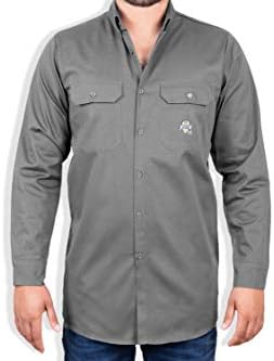 Ur Shield Fr košulja za muškarce - košulja otporna na vatru - Radna košulja - Majica zavarivanja Mala, siva vatrena košulja - Fr odjeća