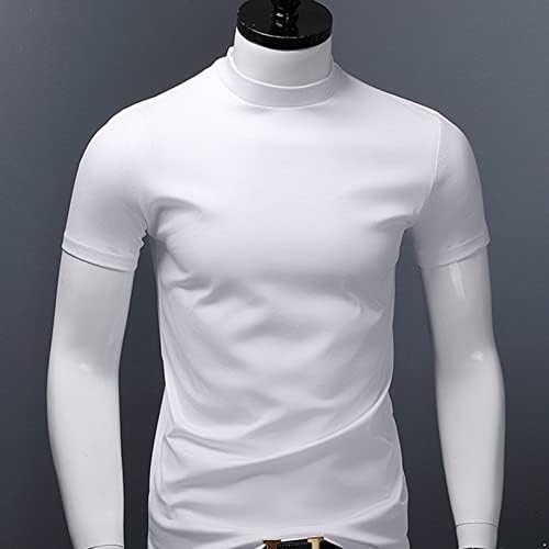 Freebily muške osnovne majice s kratkim rukavima s kratkim rukavima Slim Fit Undershirt Dohhirt Čvrsti džemperi za pletive