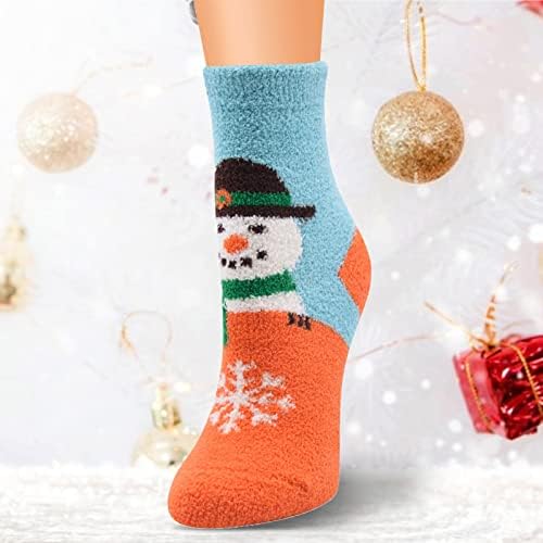 Božićne čarape Ženske Smiješne Šarene pamučne blagdanske čarape zabavna novost čarape za posadu Sretan Božić zimske sportske čarape