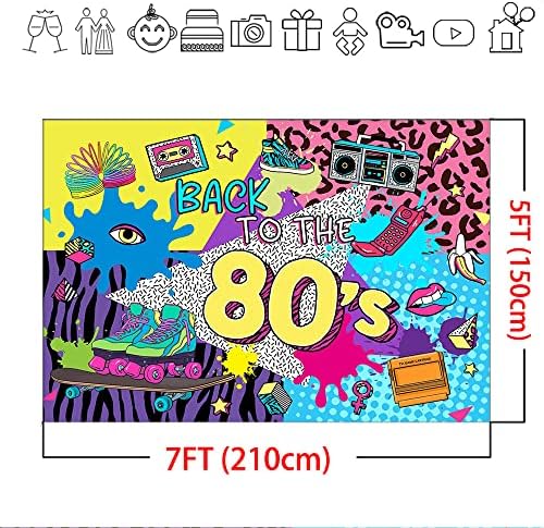 1 natrag u 80-E u pozadini tema 80-ih ukrasi za rođendanske zabave Pozadina hip hop znak 80-ih ukrasi za zabave 80-ih Pribor za zabave