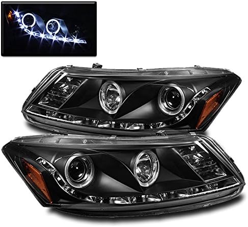 ZMAUTOPARTS za Honda Civic 4-vrata, sedan Halo Projektor LED DRL Svjetla Žarulja Crni komplet