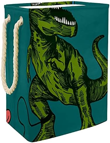 Nehomerni zeleni dinosaur velika košara za rublje vodootporna sklopiva košara za odjeću organizator igračaka uređenje doma za spavaću