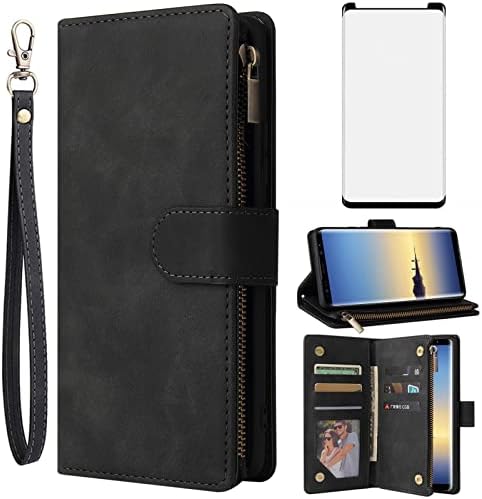 Kompatibilan s torbicom za novčanik 5. T zaštita zaslona od kaljenog stakla i kožni preklopni poklopac držač kartice Pribor za mobitele