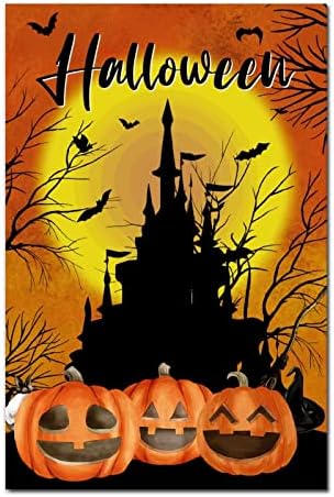 Halloween viseći natpis bundeva Ghost House Wood Sign Skull Witch šešir puni mjesec Šišmiši drveni natpis za odmor za praznična pribor