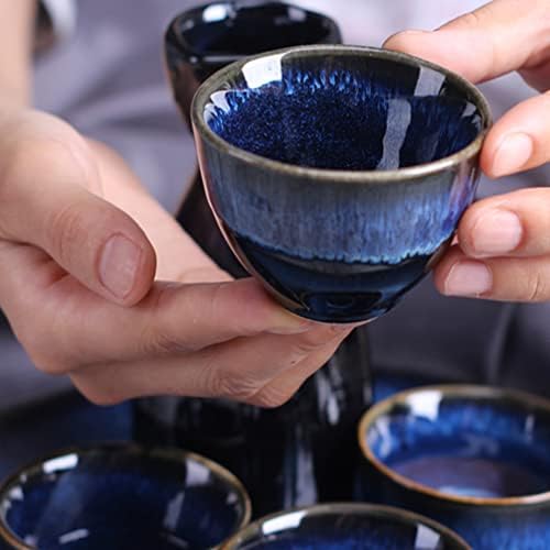 Hemoton tokkuri boca japanska pića šalica 1 set keramika japansko sake set vintage cvijet boca boca 4 cvjetna šalica za kuću za restoran