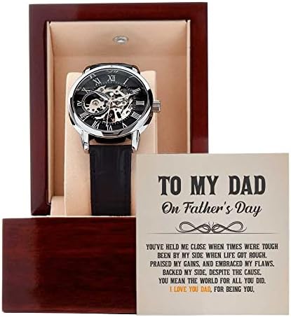 Poklon-razglednica s natpisom ažurni sat za Dan očeva, rođendanski poklon za tatu od sina, personalizirani poklon za oca i kćer, poklon