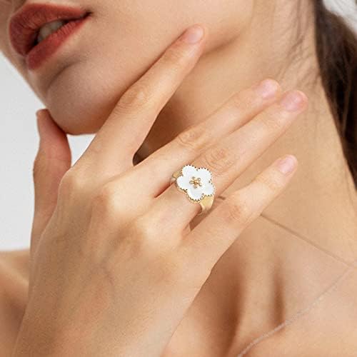 Novi jednostavni pretjerani šareni cvjetni prsten Slatka dob Slavna pribor Slatki prsten Valentinovo Dan Dan Edgy prstenovi za žene