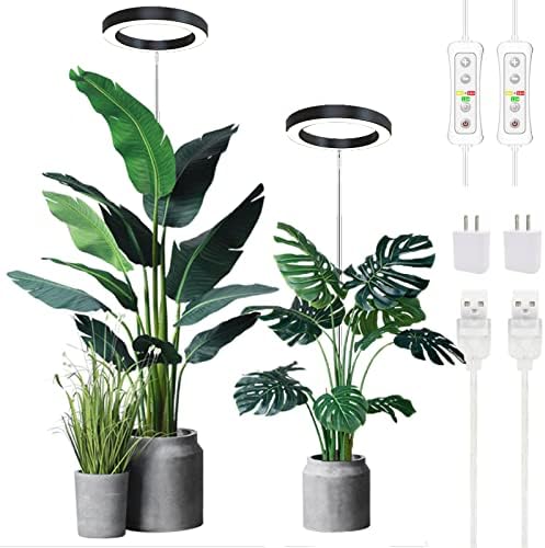 Lagano svjetlo za biljku, Yadoker LED uzgoj svjetla puni spektar za zatvorene biljke, podesiv visina, automatski tajmer, 5V niski sigurni