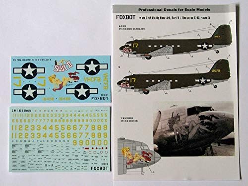 Foxbot 72-021 1/72 Douglas C-47 SkyTrain/Dakota Pin-up Umjetnost i šablone za nos 5
