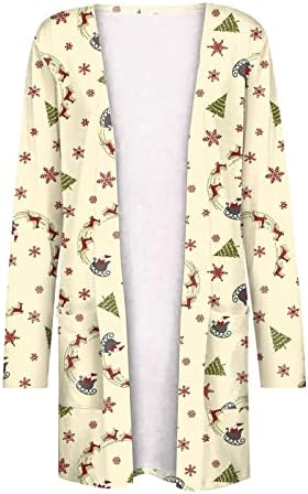 Ženski otvoreni prednji dugački kardigan drapiran Snap Buffalo Plaid majica kimono kardigan pleteni džemper dugi rukav premaz