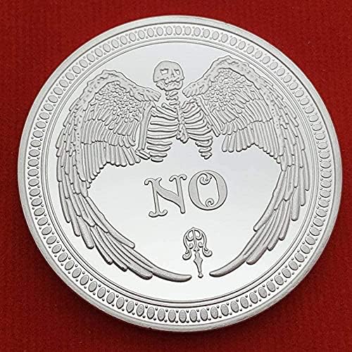 Američki trodimenzionalni olakšica Da Silver-platena komemorativna kovanica Sunčev mjesec anđeo lubanja Nema odluke Dobar i zli novčić