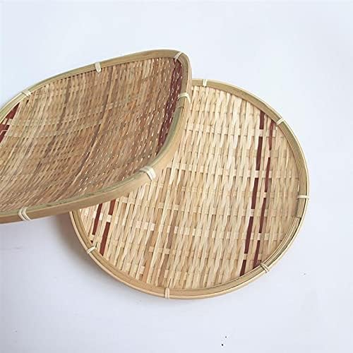 2 bambusove pletene ladice, kutije za kruh za kućanstvo, ukrasne pletene ladice za hranu, košare za pohranu