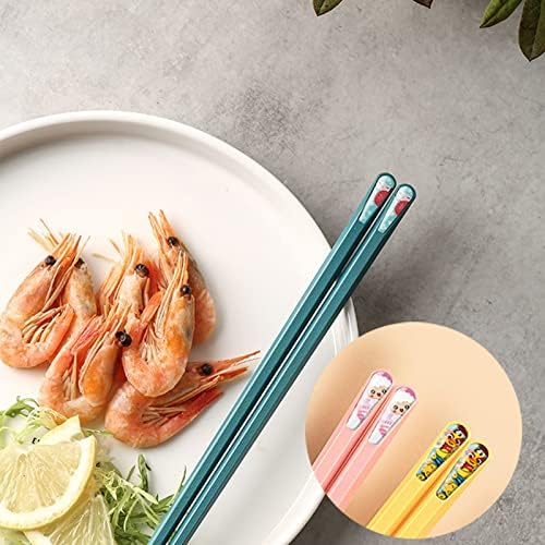5 parova obiteljskih štapića za višekratnu upotrebu koji se mogu prati u perilici posuđa, neklizajući Japanski štapići za obitelj /
