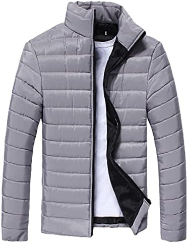 Xzhdd lagana jakna s puffirnim jaknama za muške, jesenski zimski kaput patentni zatvarač bombardera jakna pakiranje vanjske odjeće